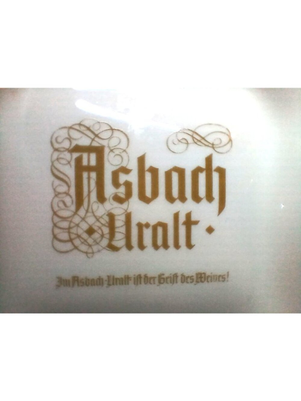 Asbach Uralt Porcelain Ashtray H&C Selb Bavaria Germany White Gold Vintage Cigar - Picture 8 of 12
